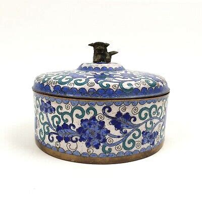 round metal enameled box|Round Enameled Box .